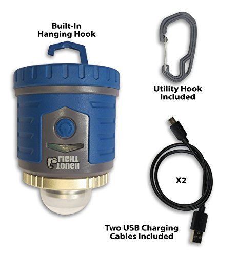 Tough Light LED Rechargeable Lantern - 200 Hours of Light from a Single Charge, Longest Lasting on Amazon! Camping and Emergency Light with Cell Phone Charger - 2 Year Warranty