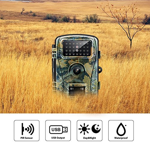 Trail Game Camera-ENKLOV Wildlife Hunting Camera with Infrared Night Vision,2.4inch LCD Screen,IP66 Waterproof