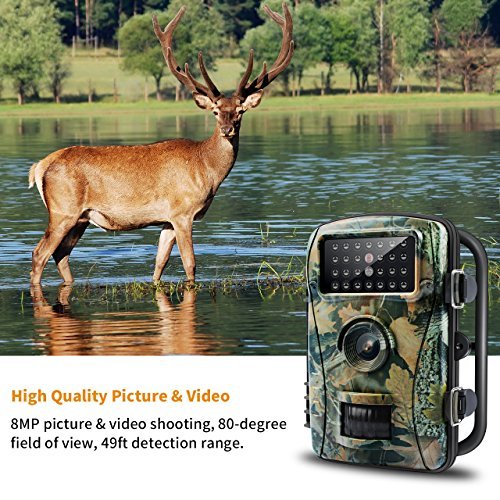 Trail Game Camera-ENKLOV Wildlife Hunting Camera with Infrared Night Vision,2.4inch LCD Screen,IP66 Waterproof