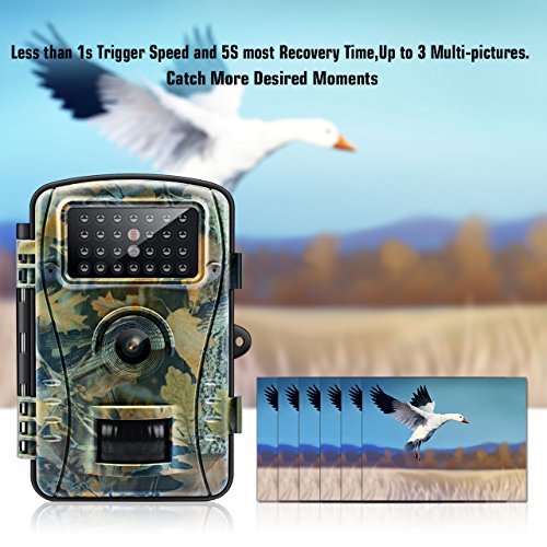 Trail Game Camera-ENKLOV Wildlife Hunting Camera with Infrared Night Vision,2.4inch LCD Screen,IP66 Waterproof