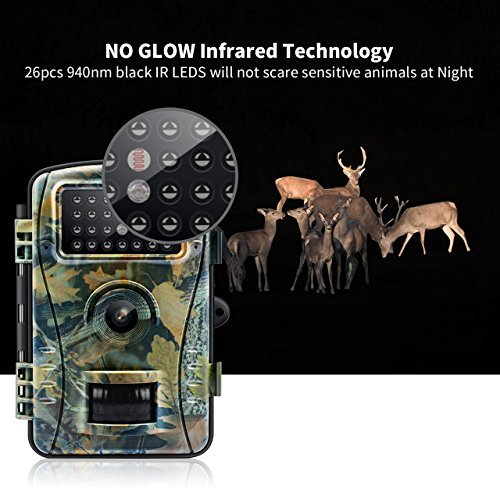 Trail Game Camera-ENKLOV Wildlife Hunting Camera with Infrared Night Vision,2.4inch LCD Screen,IP66 Waterproof