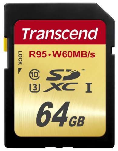 Transcend 64 GB High Speed 10 UHS-3 Flash Memory Card 95/60 MB/s (TS64GSDU3)