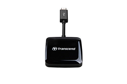 Transcend USB 2.0 OTG Card Reader, Black (TS-RDP9K)