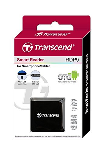 Transcend USB 2.0 OTG Card Reader, Black (TS-RDP9K)