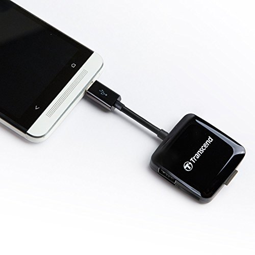 Transcend USB 2.0 OTG Card Reader, Black (TS-RDP9K)