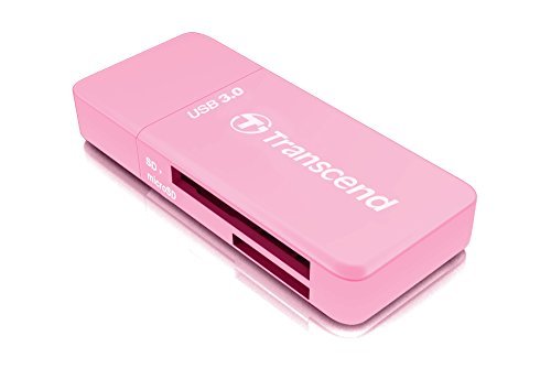 Transcend USB 3.0 SDHC / SDXC / microSDHC / SDXC Card Reader, TS-RDF5R (Pink)