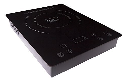 True Induction TI-1B Single Burner Counter Inset Energy Efficient Induction Cooktop, Black