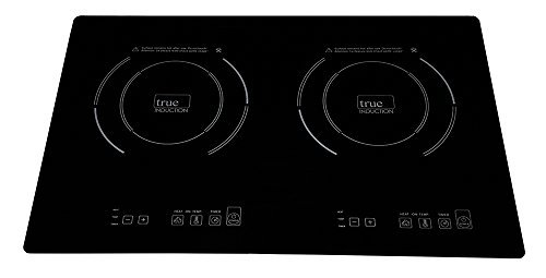 True Induction TI-2B Counter Inset Double Burner Induction Cooktop, 120V, Black