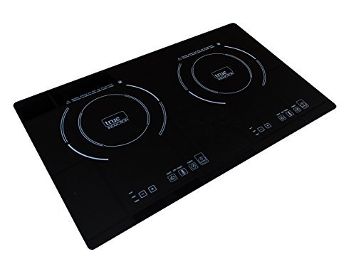 True Induction TI-2B Counter Inset Double Burner Induction Cooktop, 120V, Black