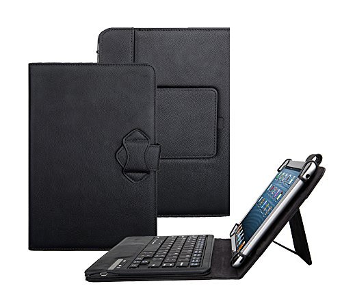 Tsmine Nokia Lumia 2520 Tablet Bluetooth Keyboard [Detachable Wireless] w/ Pu Leather Case Cover Stand Protective Skin, Black