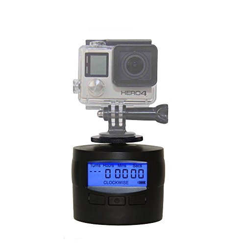 TurnsPro - Time lapse Camera Mount - Panning Rotating 360 for GoPro DSLR iPhone. Motorised Pan Head for panoramic photos