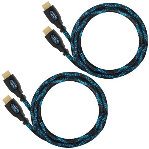 Twisted Veins 2ACHB6 High Speed HDMI Cables - 6 Feet, 2 Pack