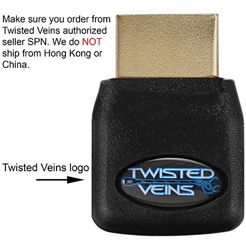 Twisted Veins Three (3) Pack of HDMI 90 Degree/Right Angle Connectors/Adapters