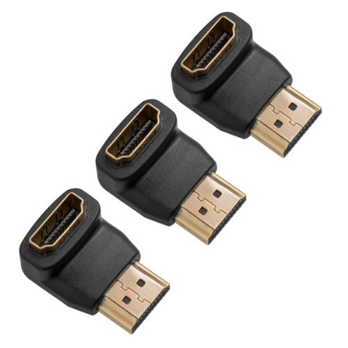 Twisted Veins Three (3) Pack of HDMI 90 Degree/Right Angle Connectors/Adapters