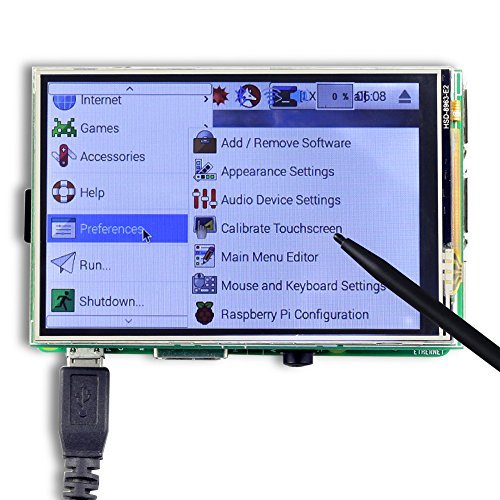 UCTRONICS 3.5 Inch TFT LCD Display SPI with Touch Screen, Touch Pen for Raspberry Pi 3 Mode B, Pi 2 Model B, Pi Zero, Pi B+