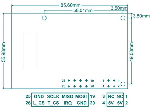 UCTRONICS 3.5 Inch TFT LCD Display SPI with Touch Screen, Touch Pen for Raspberry Pi 3 Mode B, Pi 2 Model B, Pi Zero, Pi B+