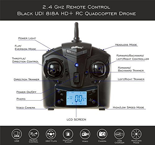 UDI U818A HD+ Drone with Camera and Headless Mode