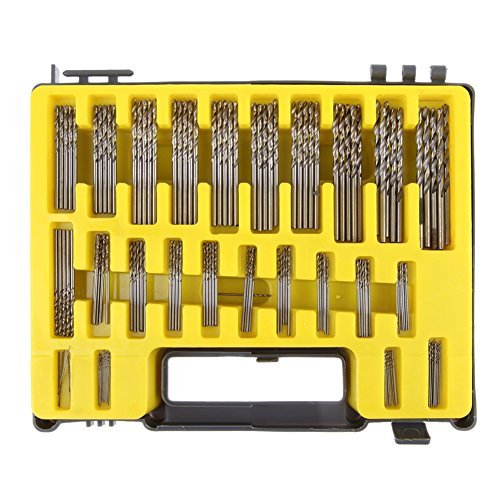 UEB Mini twist drill Bit Kit, 0.4mm-3.2 HSS Micro Precision Twist Drill 150Pcs with Carry Case for PCB Crafts Jewelry Drilling Tool