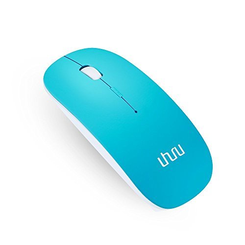 UHURU Bluetooth Wireless Rechargeable Mouse for PC, Mac, Laptop, Android Tablet (Blue)