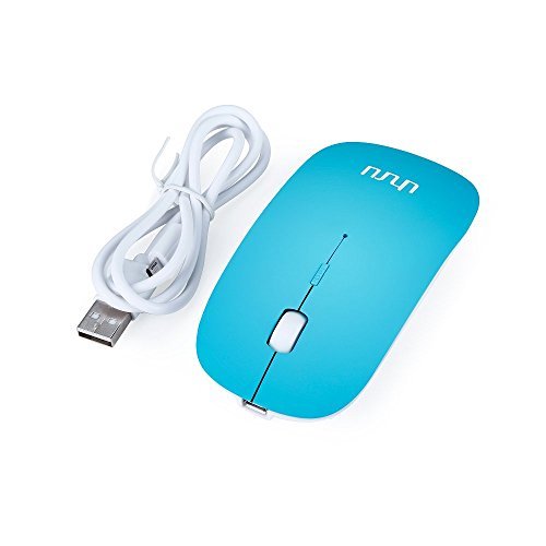 UHURU Bluetooth Wireless Rechargeable Mouse for PC, Mac, Laptop, Android Tablet (Blue)