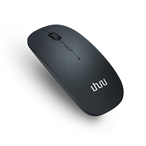 UHURU Rechargeable Bluetooth Wireless Mouse for PC, Mac, Laptop, Android Tablet - Black