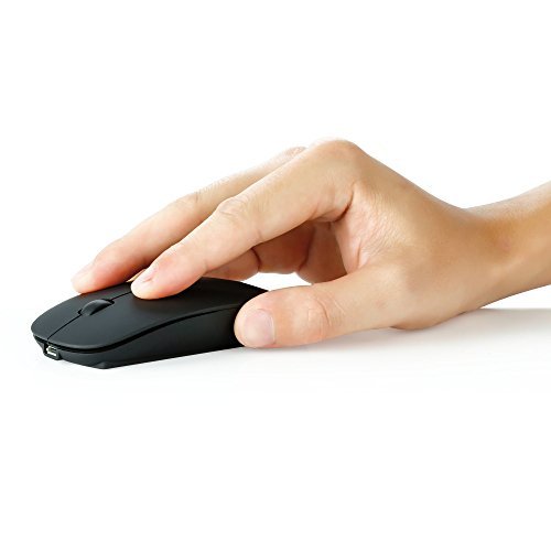 UHURU Rechargeable Bluetooth Wireless Mouse for PC, Mac, Laptop, Android Tablet - Black