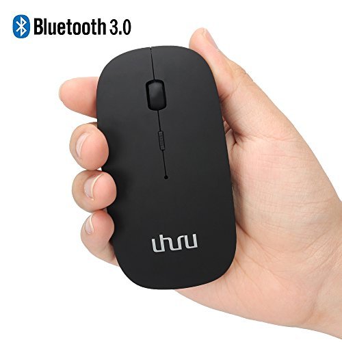 UHURU Rechargeable Bluetooth Wireless Mouse for PC, Mac, Laptop, Android Tablet - Black