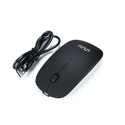 UHURU Rechargeable Bluetooth Wireless Mouse for PC, Mac, Laptop, Android Tablet - Black