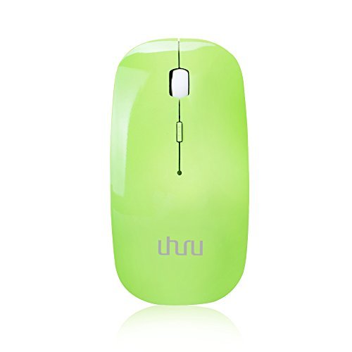 UHURU Rechargeable Bluetooth Wireless Mouse for PC, Mac, Laptop, Android Tablet (Green)