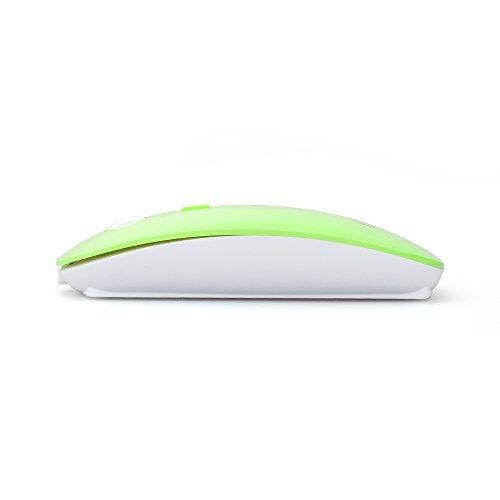 UHURU Rechargeable Bluetooth Wireless Mouse for PC, Mac, Laptop, Android Tablet (Green)