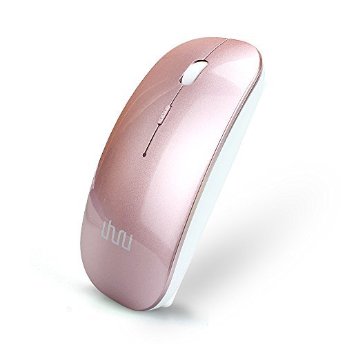 UHURU Rechargeable Bluetooth Wireless Mouse for PC, Mac, Laptop, Android Tablet (Rose Gold)