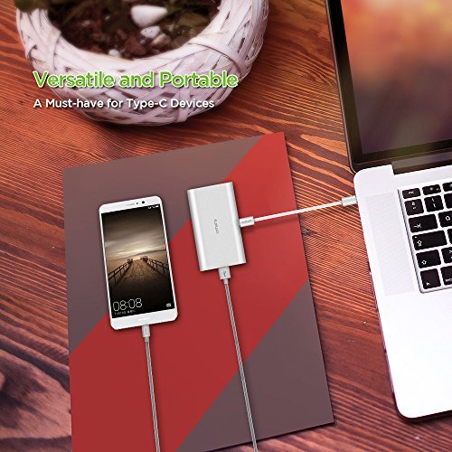 USB C Adapter, Omars 6 in 1 Type-C Multi-Port Hub with USB Type C 3.0 Charging port, HDMI 4K + VGA + 2 USB 3.0 + Ethernet RJ45 adapter for MacBook Pro, Google Chromebook Pixel and More