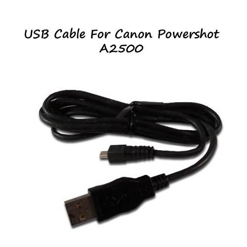 USB Cable For Canon Powershot A2500 Camera, And USB Computer Cord For Canon Powershot A2500.