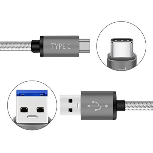 USB Type C Cable, Beilom USB C to USB A 3.0 Nylon Braided Fast Charging & Sync Cord for Samsung Galaxy S8 Plus,Nintendo Switch,Google Pixel,Nexus 6P 5X,MacBook 12",LG G6 V20,And More Devices - 6.6ft