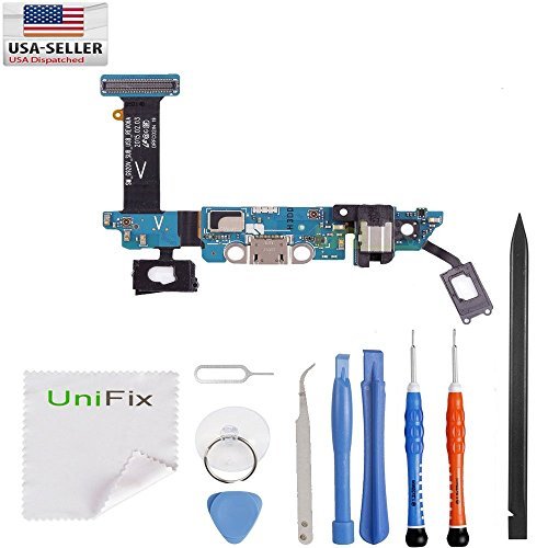 Unifix-Charging Port Flex Cable Dock Connector USB Port for Samsung Galaxy S6 G920V Verizon + Premium Tools