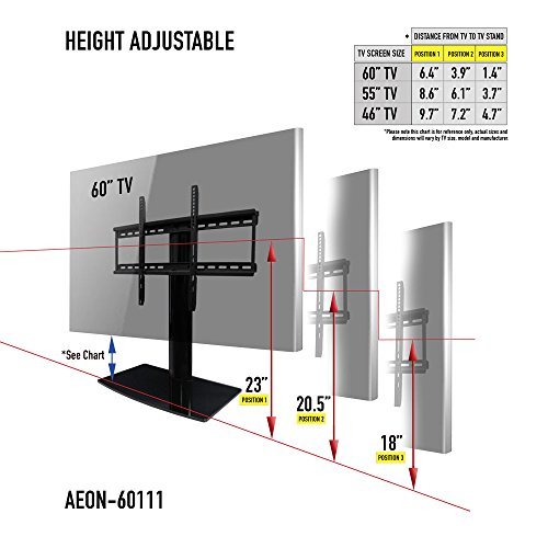 Universal TV Stand for TV with swivel and height adjustment