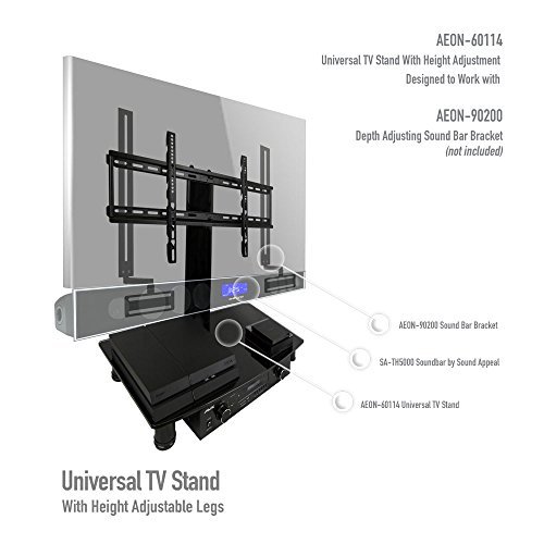 Universal TV Stand with Storage - fits Samsung, Vizio, LG, Sony and more