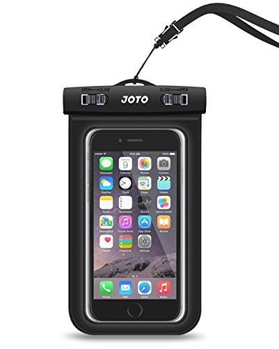 Universal Waterproof Case, JOTO CellPhone Dry Bag Phone Pouch for iPhone 8/7/7 Plus/6S/6/6S Plus/SE/5S, Samsung Galaxy S8/S8 Plus/Note 8 6 5 4, Google Pixel 2 HTC LG Sony MOTO up to 6.0" -Black