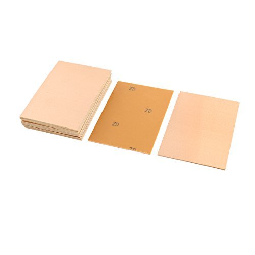 Uxcell a15080500ux0222 15 Piece 100x70x1.5 mm FR4 Plate Single Sided Copper Clad Laminate PCB Circuit Board