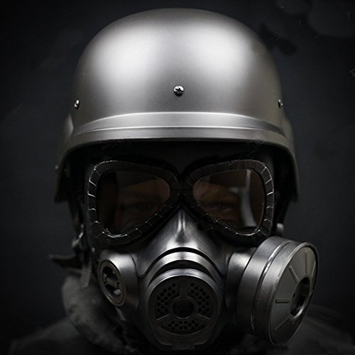 VILONG Airsoft Mask Outdoor Sports Tactical Paintball mask Full Face Skull CS Mask With double filter fan CS edition Perspiration Dust Face Guard