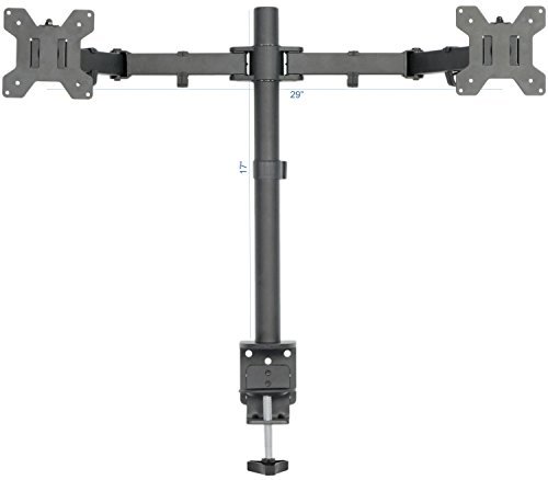 VIVO Dual LCD LED Monitor Desk Mount Stand Heavy Duty Fully Adjustable fits 2 / Two Screens up to 27