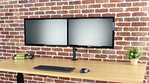 VIVO Dual LCD LED Monitor Desk Mount Stand Heavy Duty Fully Adjustable fits 2 / Two Screens up to 27