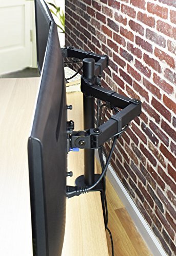 VIVO Dual LCD LED Monitor Desk Mount Stand Heavy Duty Fully Adjustable fits 2 / Two Screens up to 27