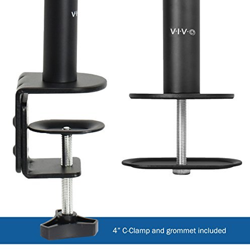 VIVO Dual LCD LED Monitor Desk Mount Stand Heavy Duty Fully Adjustable fits 2 / Two Screens up to 27