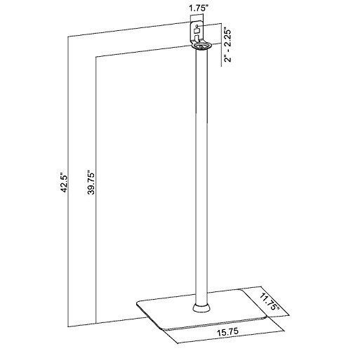 VIVO Speaker Floor Stands (Pair) for SONOS PLAY 1 and PLAY 3 Audio Speaker Mounts (STAND-SP03C)