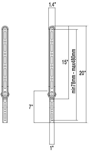 VIVO Universal Sound Bar Bracket Speaker Mount Below or Above Wall Mounted TV | Fits 23"-65" (MOUNT-SPSB2)