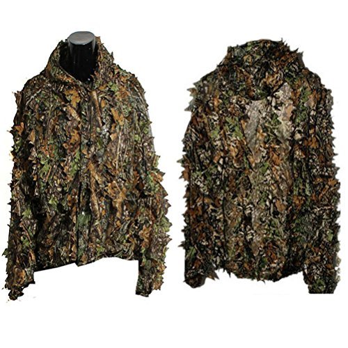 VORCOOL Leaf Camouflage Woodland Camo Ghillie Suit Set 3D Jungle Forest Hunting Lightweight