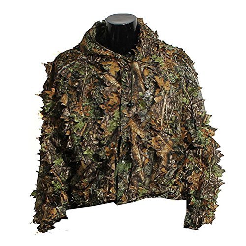 VORCOOL Leaf Camouflage Woodland Camo Ghillie Suit Set 3D Jungle Forest Hunting Lightweight