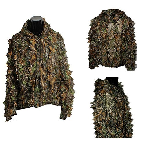 VORCOOL Leaf Camouflage Woodland Camo Ghillie Suit Set 3D Jungle Forest Hunting Lightweight