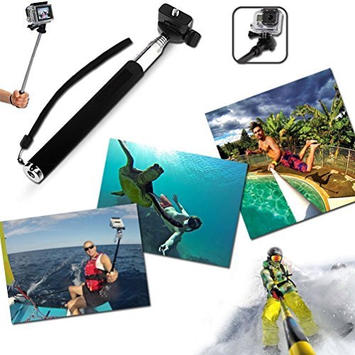 VVHOOY Universal Action Camera Accessories Bundle Kits Head Strap + Chest Belt Strap +Handle Monopod +Floating Hand Grip for Underwater Waterproof Action Camera Accessories